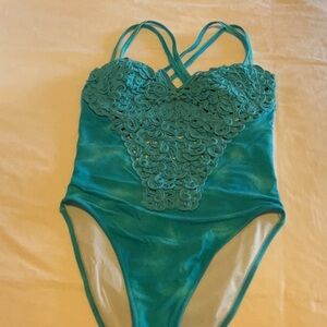 Blue Women's Swim Sarong and matching swimsuit